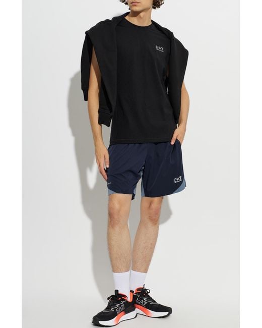 EA7 Black Sleeveless T-Shirt for men