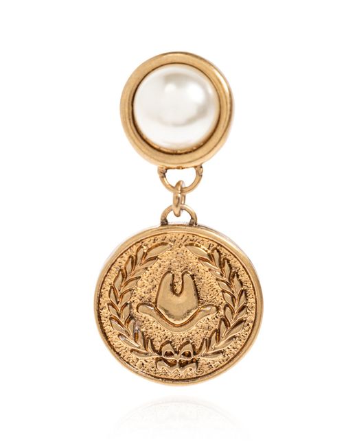 Moschino Metallic Earrings With Pendant