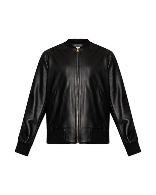 Paul Smith Black Leather "Bomber" Jacket for men