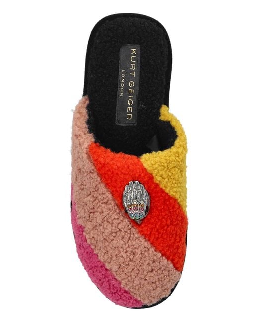 Kurt Geiger Red Slides With Logo