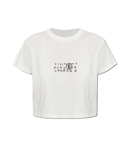 MM6 by Maison Margiela White Top With "Z" Logo