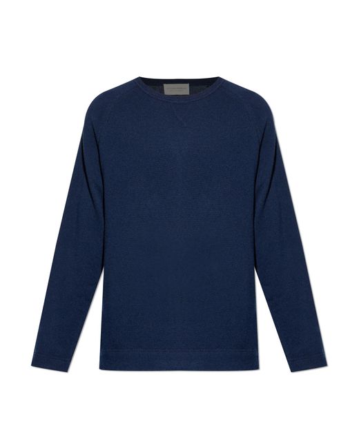 Officine Generale Blue Cashmere Sweater 'Nate' for men