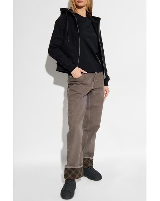 Burberry Black T-Shirt With Logo Patch