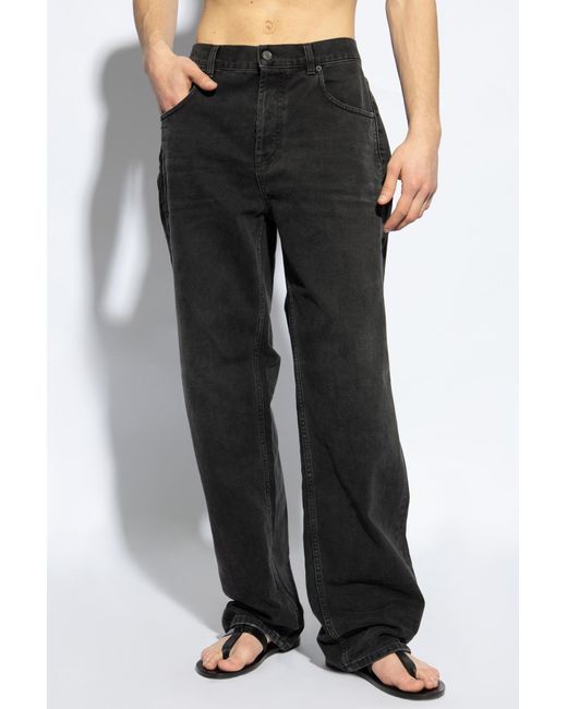 Saint Laurent Black Wide-Leg Jeans for men
