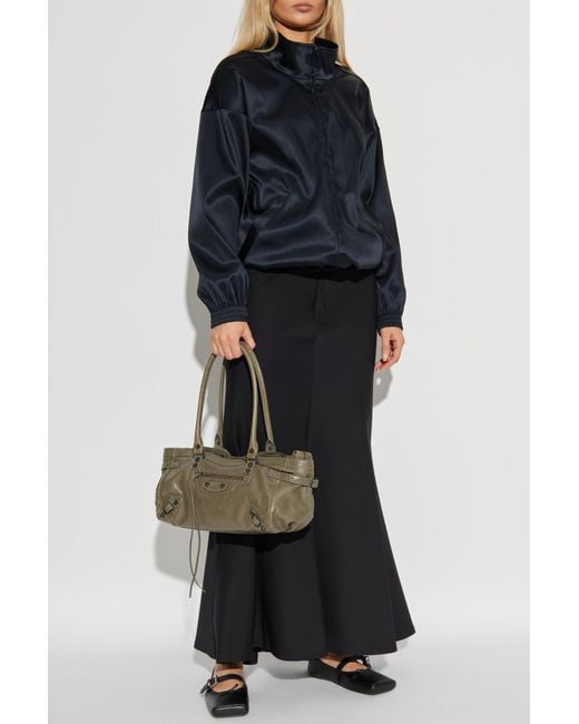 Balenciaga Blue Jacket With Stand-Up Collar