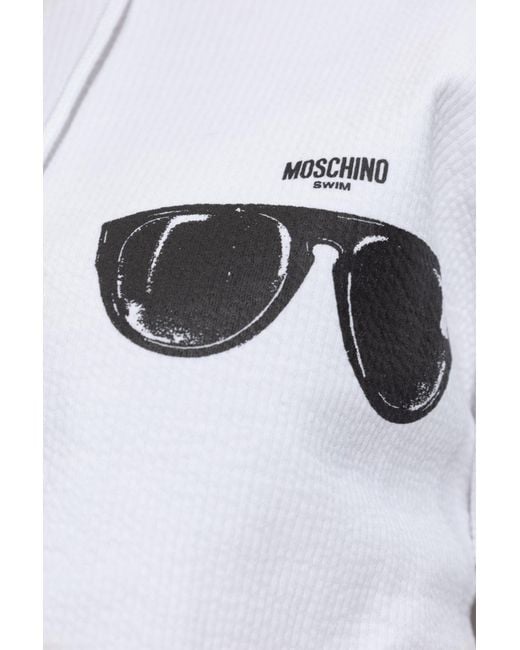 Moschino Sweatshirt From The Swim Collection in White | Lyst UK