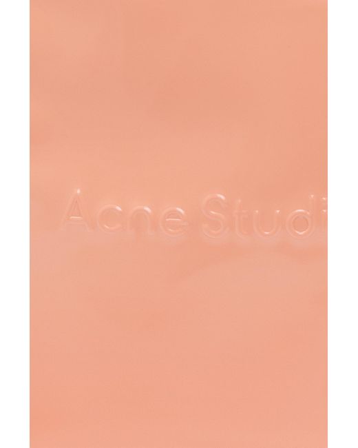 Acne Pink Shopper Bag With Logo,
