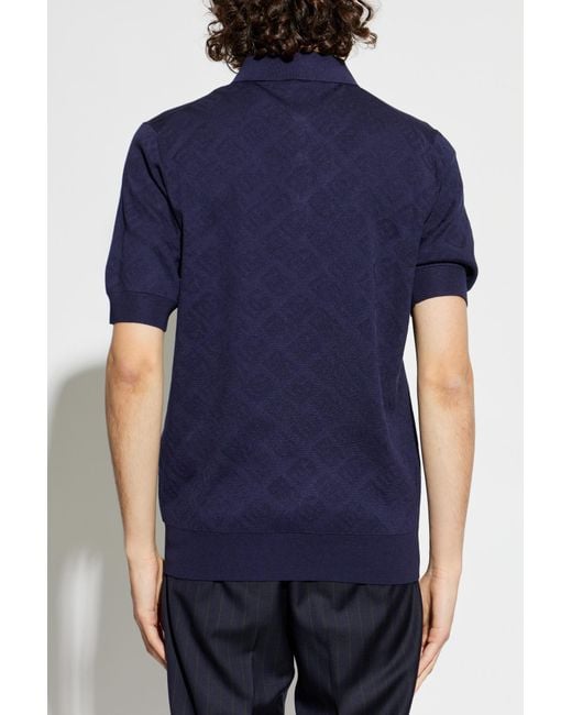 Dolce & Gabbana Blue Silk Polo for men