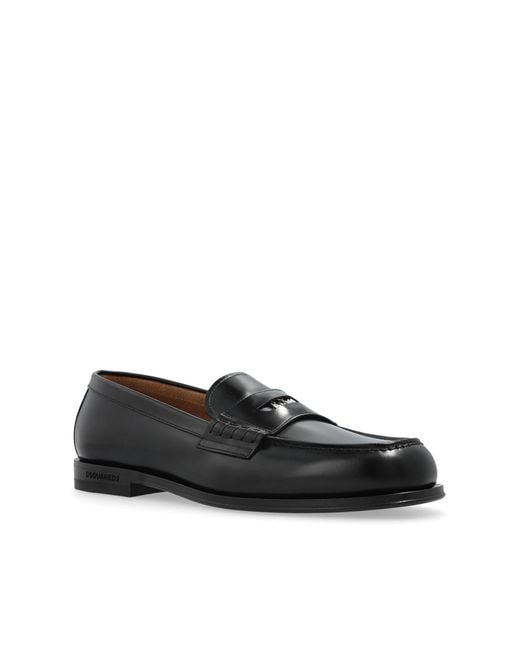 DSquared² Black Leather Loafers