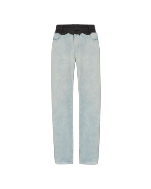 MM6 by Maison Margiela Blue Straight-Leg Jeans