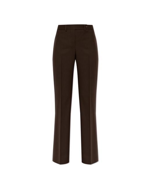Paul Smith Brown Wool Pleated Trousers