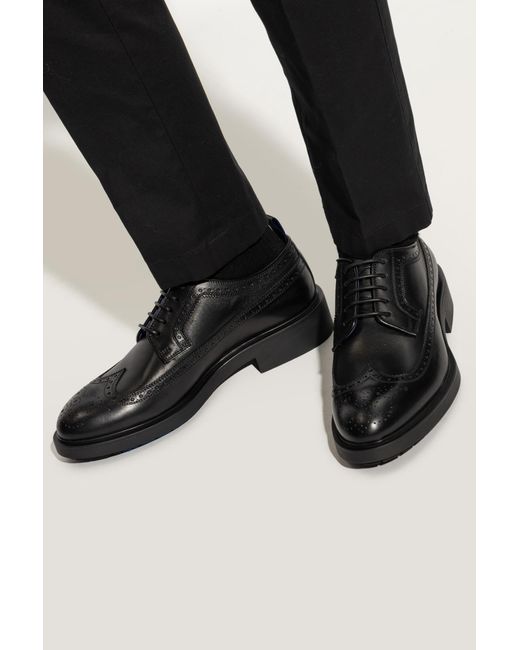 Burberry Black Leather Boots Loch for men