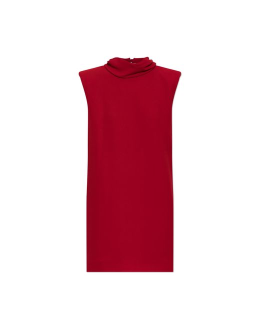 Valentino Garavani Red Silk Dress With Pockets
