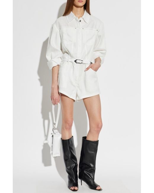 IRO White Denim Jumpsuit 'Anneso'