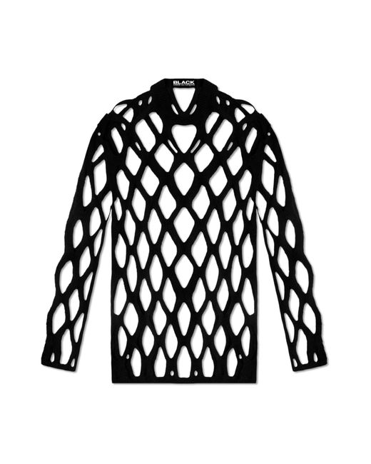 Comme des Garçons White Comme Des Garçons Lace-Patterned Sweater for men