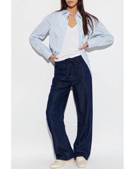 Rag & Bone Blue Shirt With Stripe Pattern