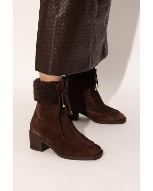 Jimmy Choo Brown Heeled Ankle Boots 'Hali'