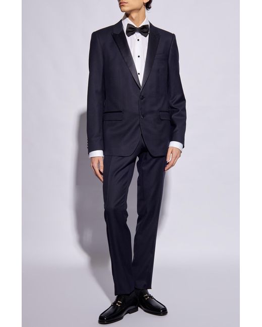 Dolce & Gabbana Blue Wool Suit for men
