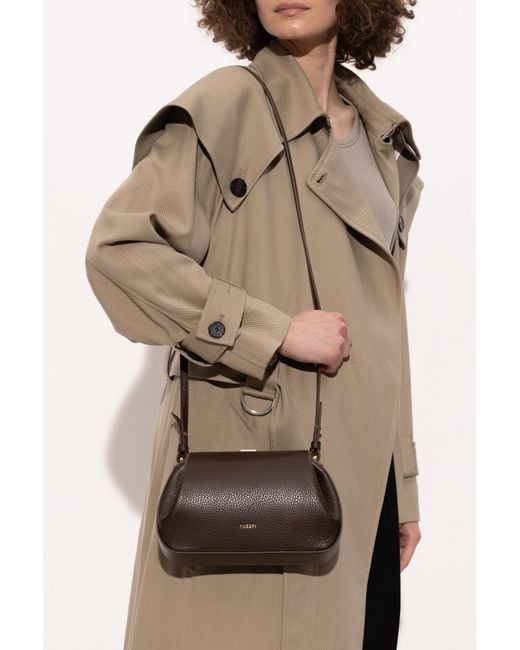Yuzefi Brown Shoulder Bag "Oyster Mini"