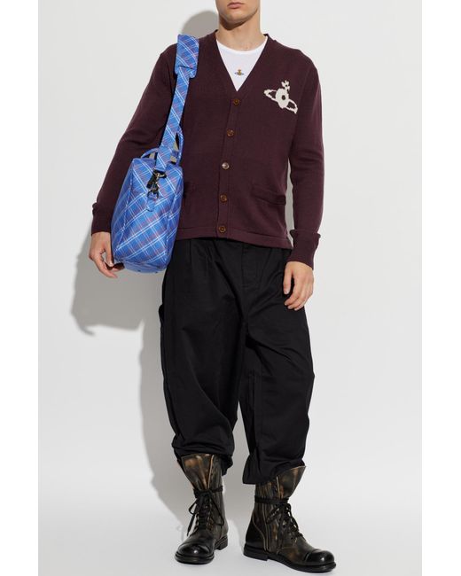 Vivienne Westwood Purple Wool Cardigan 'Alex' for men