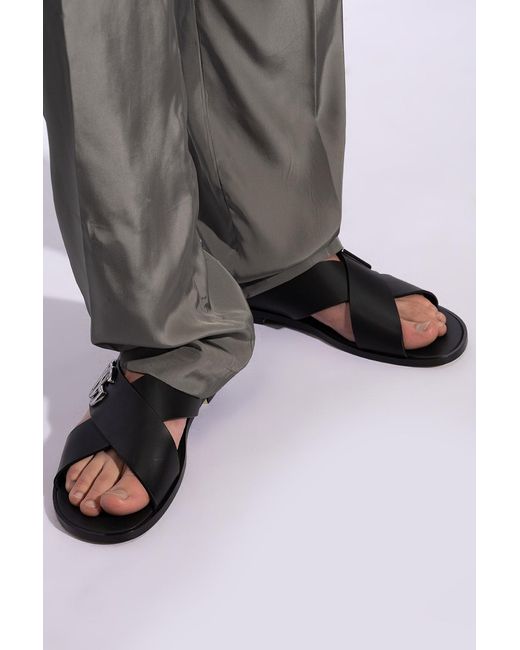 Dolce & Gabbana Gray 'Light' Slides for men