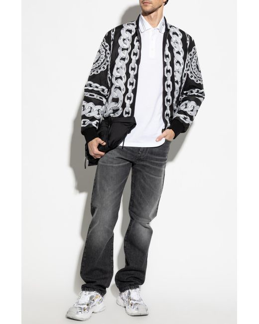 Versace White Polo With Logo for men