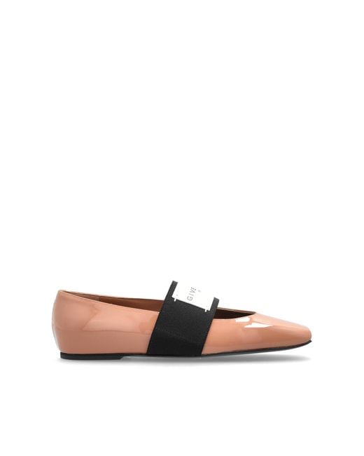 Givenchy White Ballet Flats 'Squared'