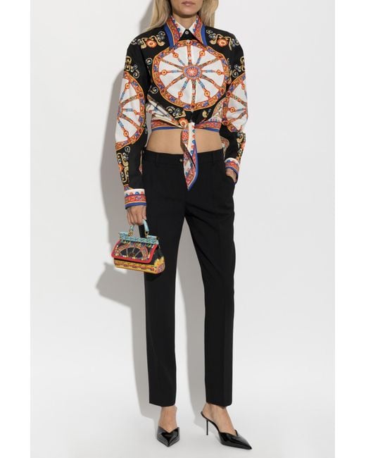 Dolce & Gabbana Black Shirt With "Carretto" Print