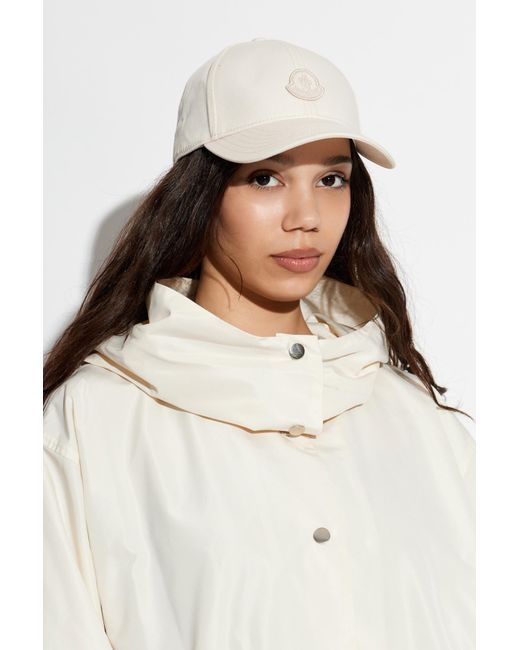 Moncler White Baseball Cap