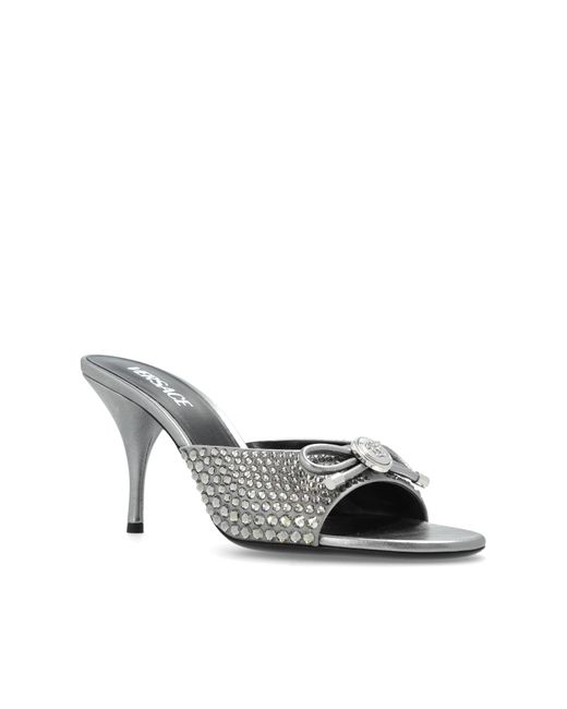 Versace Metallic Heeled Mules