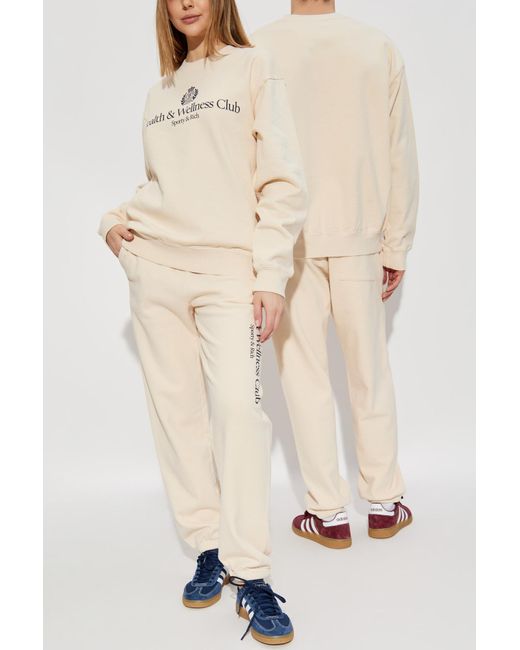 Sporty & Rich Natural Sweatshirt From The Preppy Collection