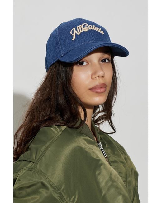 AllSaints Blue Denim Baseball Cap
