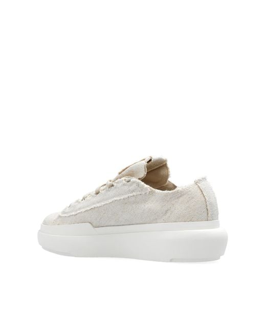 Y-3 White ‘Nizza Low’ Sneakers for men