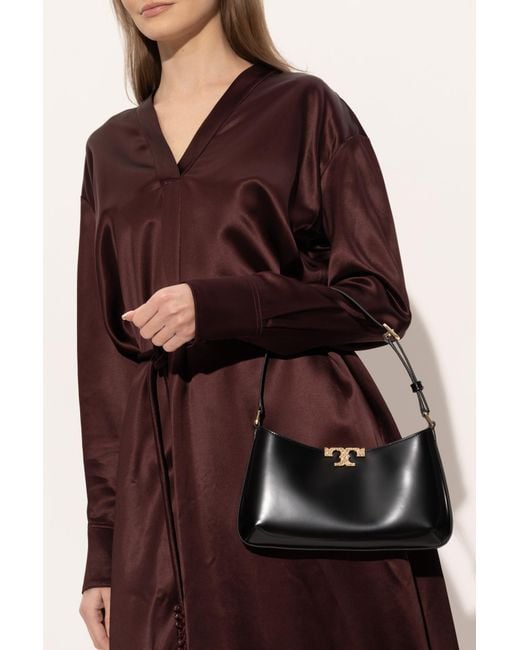 Tory Burch Black "Eleanor Slim" Shoulder Bag