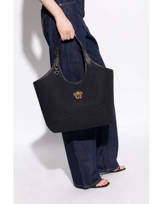 Versace Black Shopper-Type Bag