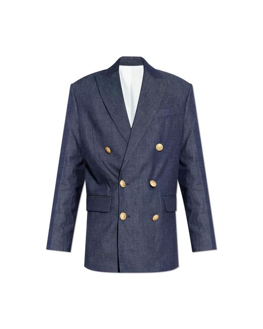 DSquared² Blue Double-Breasted Blazer for men