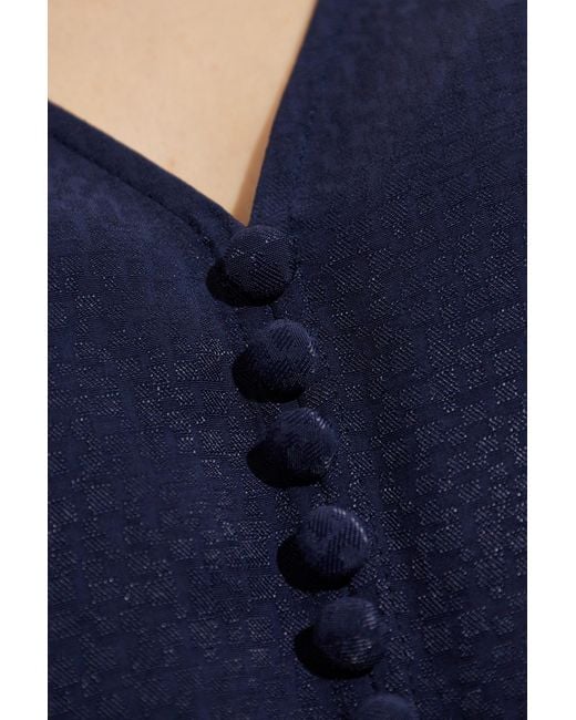 Emporio Armani Blue Top From The Sustainability Collection