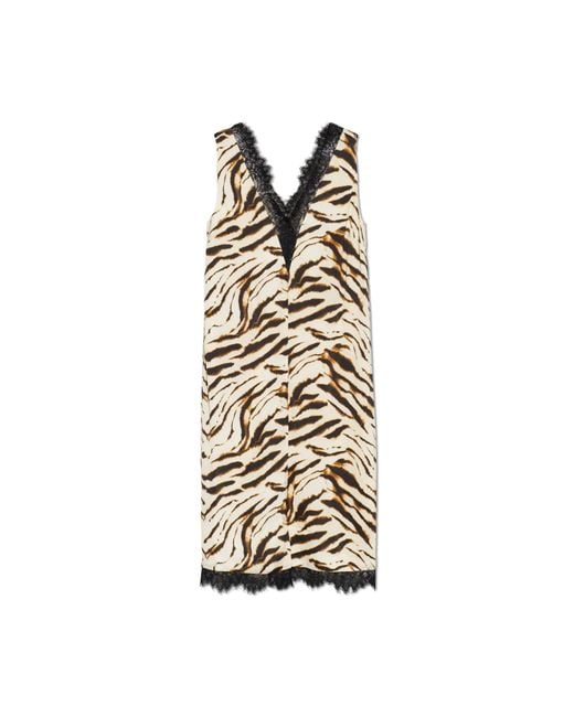 Ganni White Animal Print Dress