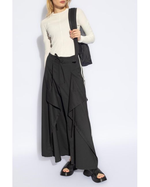 Y-3 Black Trousers With Wide Legs,
