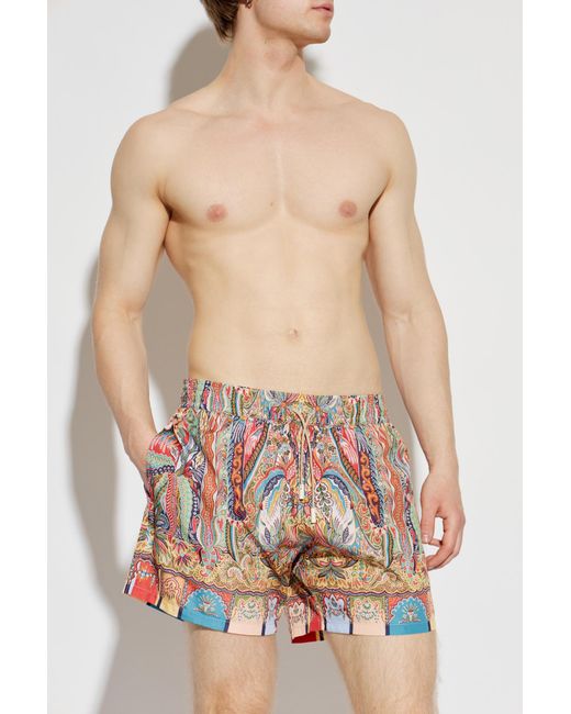 Etro Multicolor Swim Shorts for men