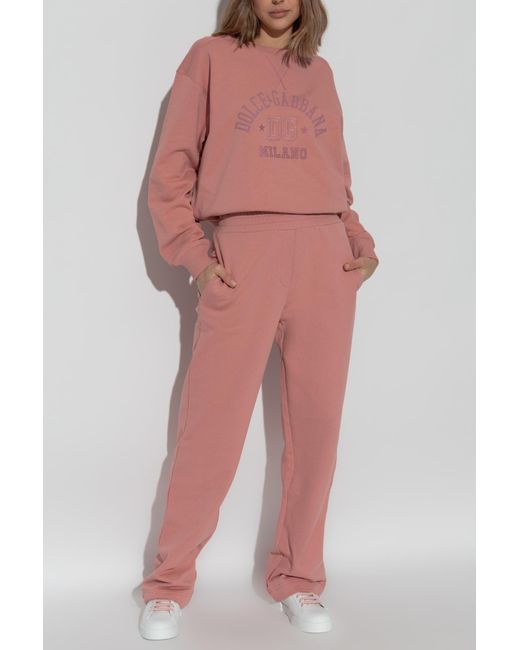 Dolce & Gabbana Pink Sweatshirt With Logo