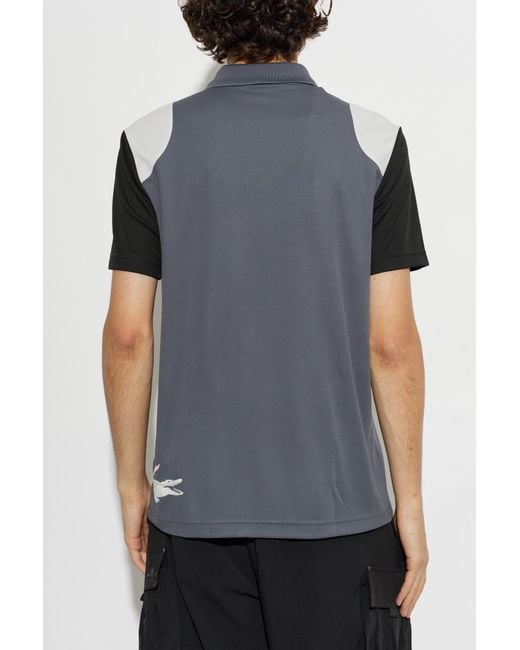 Lacoste Gray Polo With Logo Patch for men