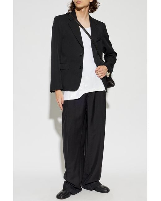 Maison Margiela Black Creased Trousers for men
