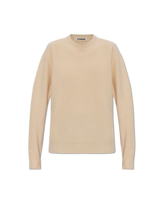 Jil Sander White Wool Sweater