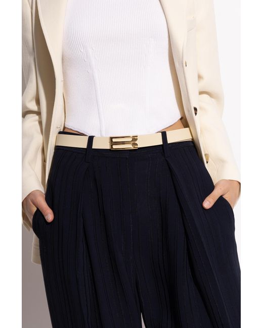 Victoria Beckham Natural Leather Belt