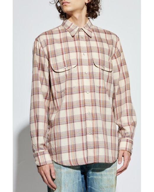 DSquared² Blue Checked Shirt With Lurex Thread for men