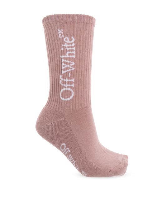 Off-White c/o Virgil Abloh Pink Socks With Logo