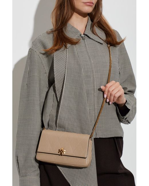 Tory Burch Brown Wallet On A Chain 'Charlie'