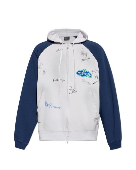 Balenciaga Blue Sweatshirt With Print for men