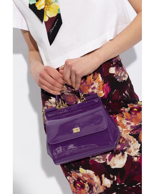 Dolce & Gabbana Purple 'sicily Medium' Shoulder Bag,